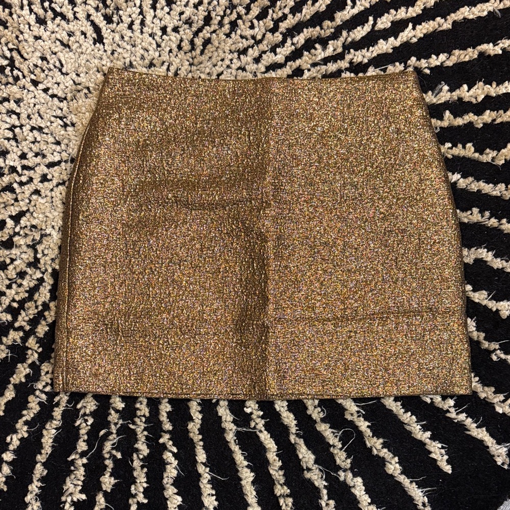 Shimmering Gold Mini Skirt